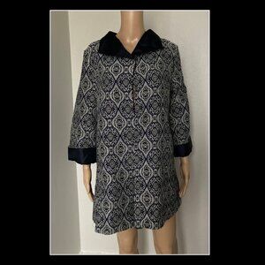 Paula Dean Navy & White Jacket Large L